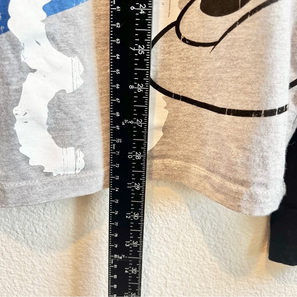 Disney Store Mickey Mouse Long Sleeve Henley Shirt XL Blue Gray Graphic Tee - Picture 8 of 9